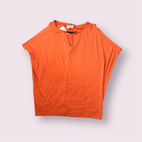 Michael Kors Flowy Burnt Orange Tank - Picture 2 of 4